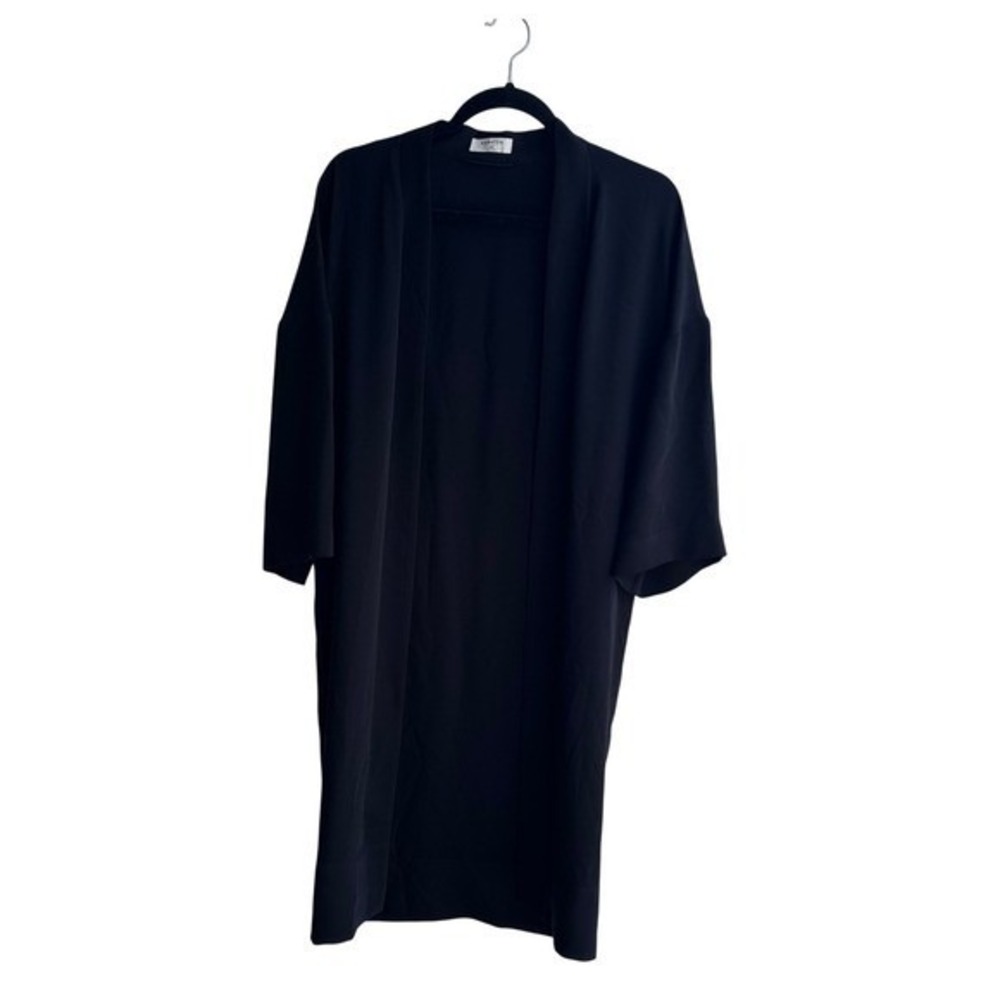 Babaton Kahlo Robe Jacket Black Open Front Kimono Cardigan XXS Aritzia Womens